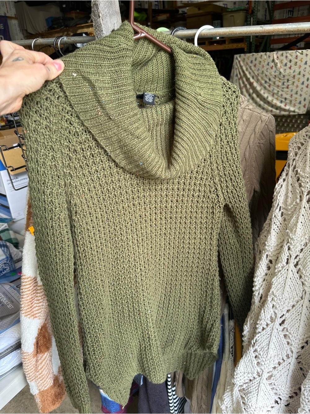 Rue21 Olive Green Cowl Neck Sweater